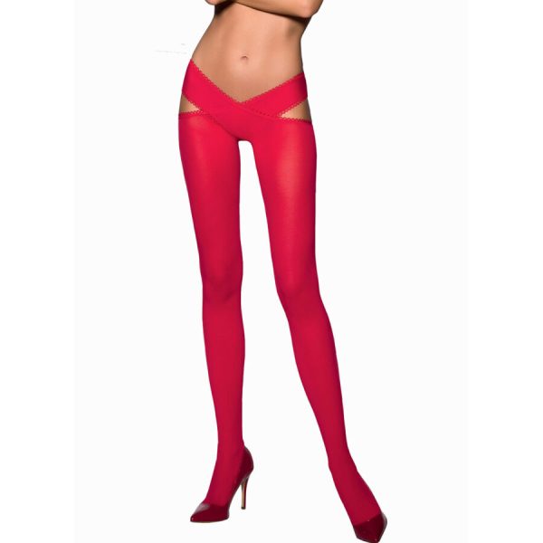 PASSION - TIOPEN 005 RED TIGHTS 1/2 60 DEN 2